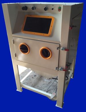 Profesional bagian logam Sandblasting mesin kecil dengan kolektor debu